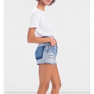 Levi’s Distressed High Rise Denim Shorts